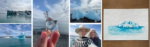 Views of Jökulsárlón Glacier Lagoon in photography and painting