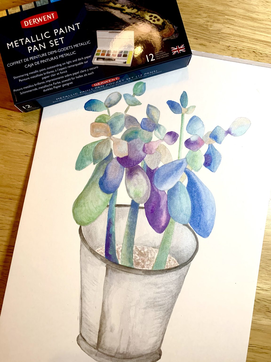 Painting Plants Using Metallic Paint by Judith Selcuk