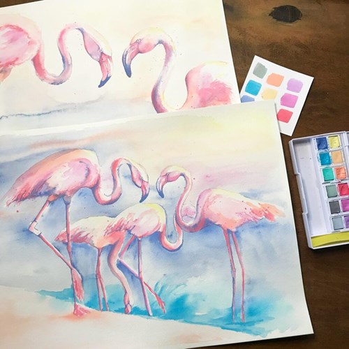Derwent Pastel Shades Multiple Flamingo Artworks