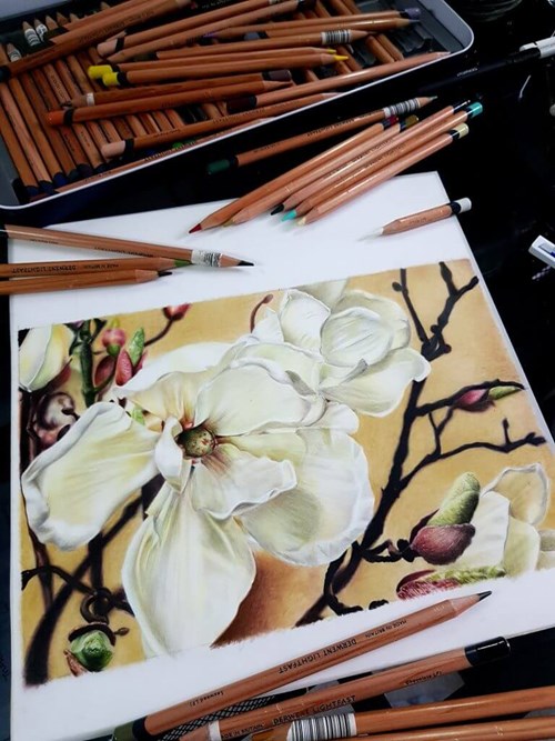 Derwent Spring Magnolia final floral piece